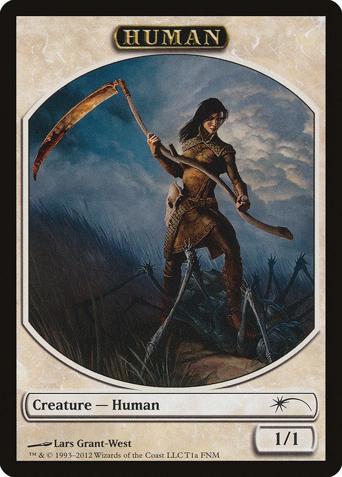 Human // Wolf Double-Sided Token [Friday Night Magic 2012] - Trinity Hobby