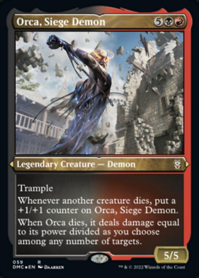 Orca, Siege Demon (Foil Etched) [Dominaria United Commander] - Trinity Hobby