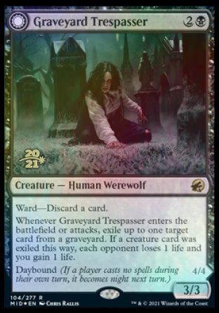 Graveyard Trespasser // Graveyard Glutton [Innistrad: Midnight Hunt Prerelease Promos] - Trinity Hobby