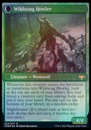 Howlpack Piper // Wildsong Howler [Innistrad: Crimson Vow Prerelease Promos] - Trinity Hobby