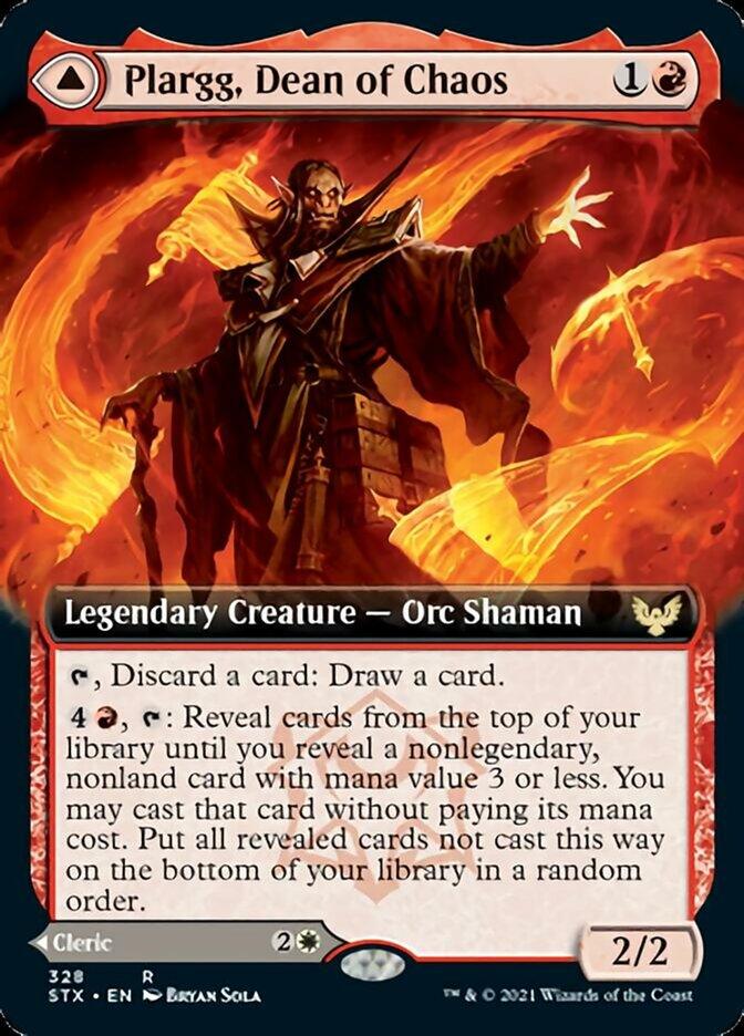 Plargg, Dean of Chaos // Augusta, Dean of Order (Extended Art) [Strixhaven: School of Mages] - Trinity Hobby