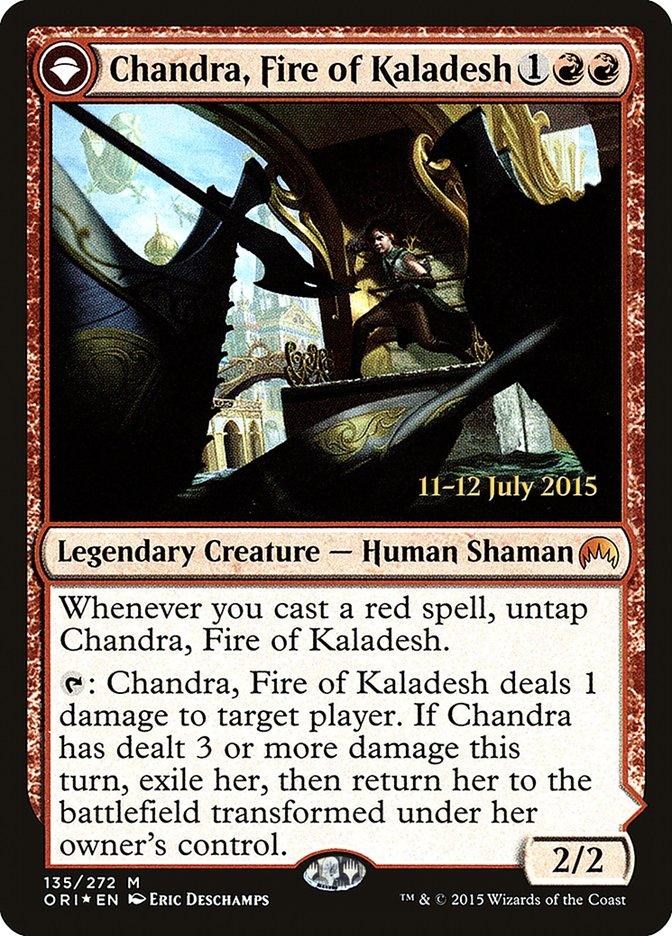 Chandra, Fire of Kaladesh // Chandra, Roaring Flame [Magic Origins Prerelease Promos] - Trinity Hobby