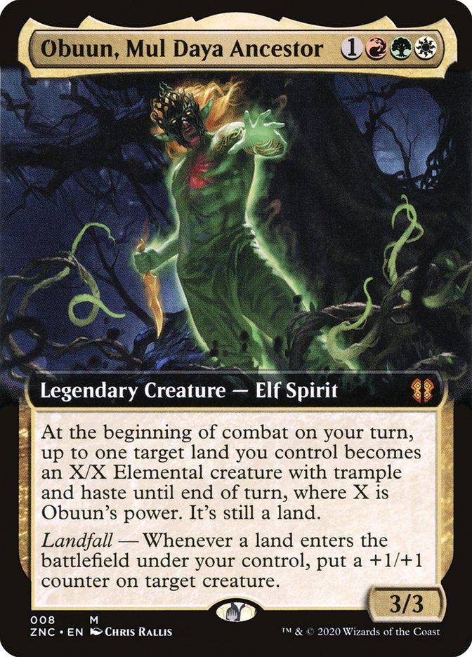 Obuun, Mul Daya Ancestor (Extended Art) [Zendikar Rising Commander] - Trinity Hobby
