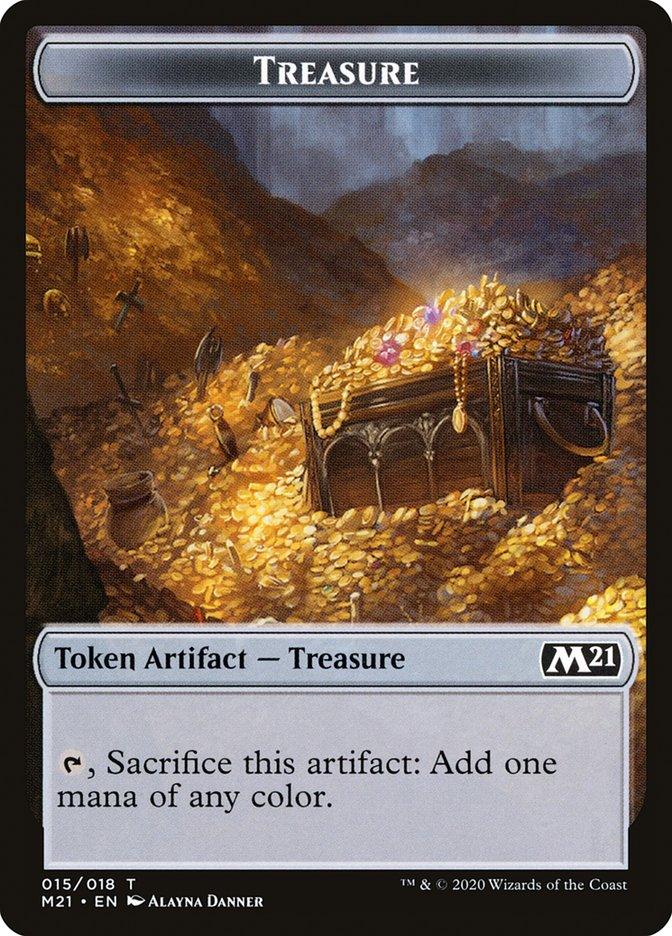 Beast // Treasure Double-Sided Token [Core Set 2021 Tokens] - Trinity Hobby