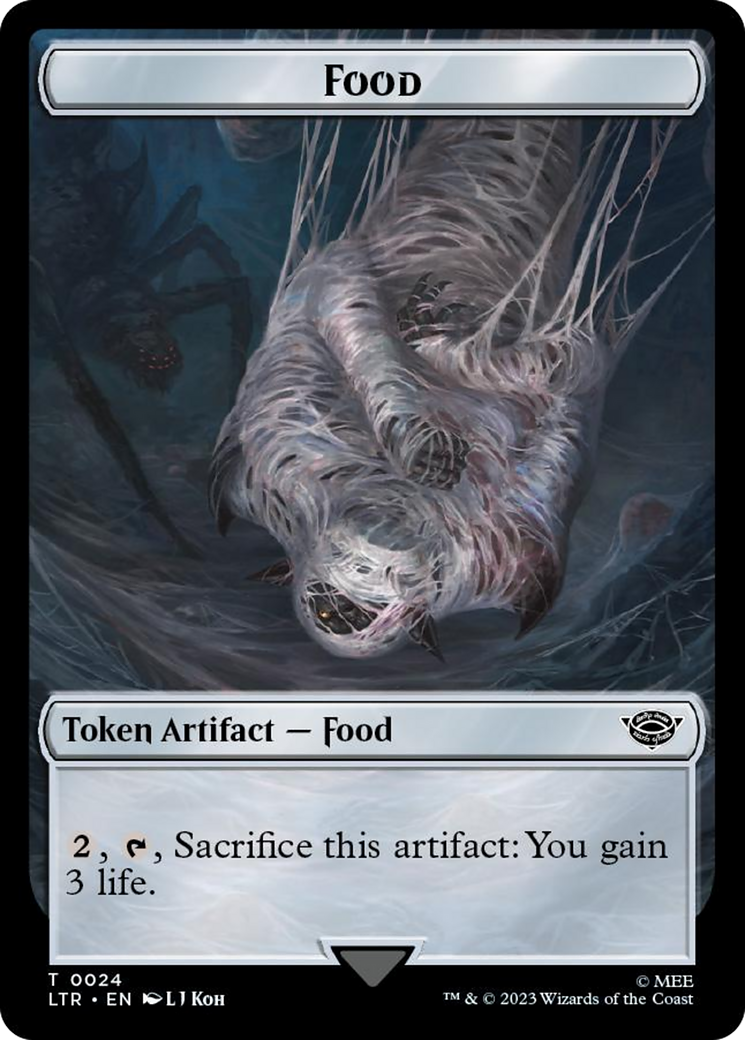 Smaug // Food (0024) Double-Sided Token (Surge Foil) [The Lord of the Rings: Tales of Middle-Earth Tokens] - Trinity Hobby