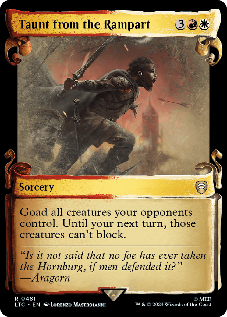 Taunt from the Rampart [The Lord of the Rings: Tales of Middle-Earth Commander Showcase Scrolls] - Trinity Hobby