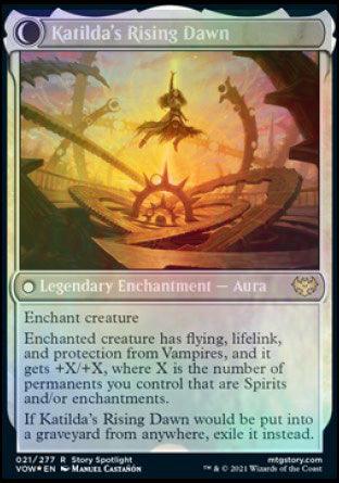 Katilda, Dawnhart Martyr // Katilda's Rising Dawn [Innistrad: Crimson Vow Prerelease Promos] - Trinity Hobby