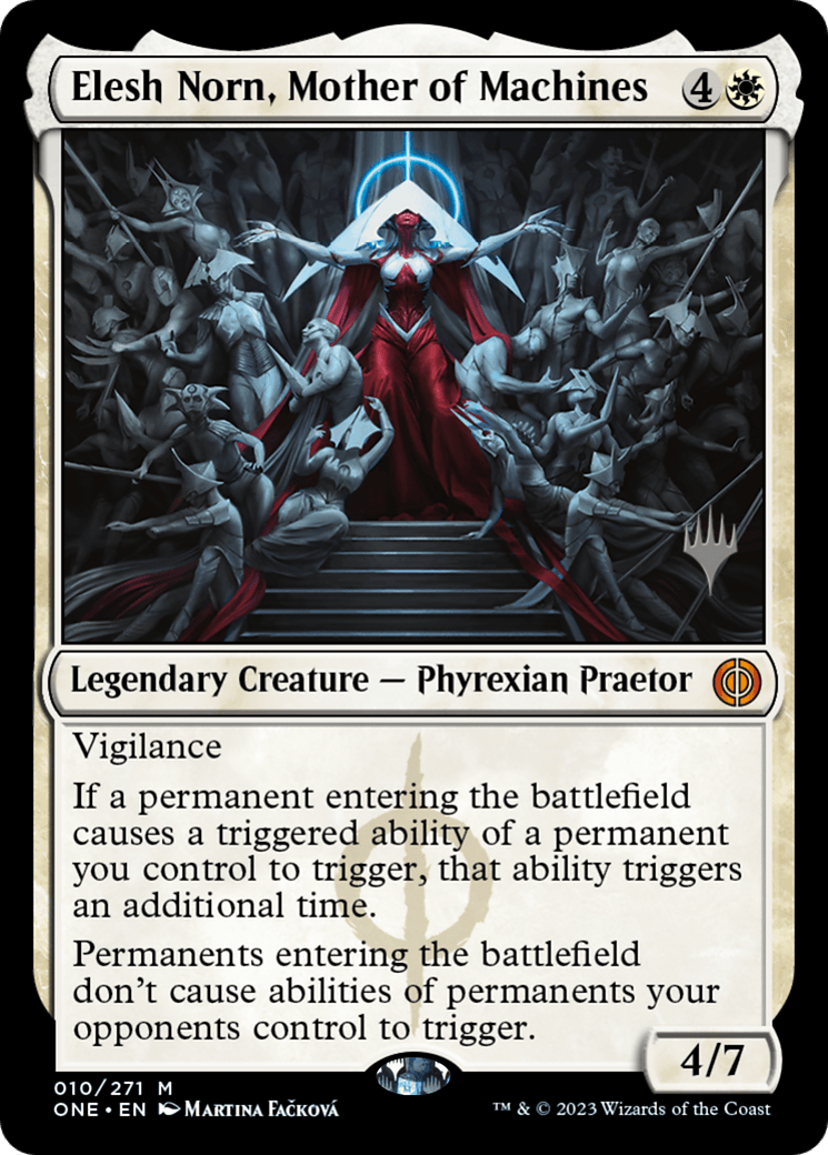 Elesh Norn, Mother of Machines (Promo Pack) [Phyrexia: All Will Be One Promos] - Trinity Hobby