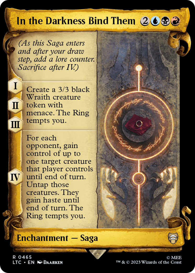 In the Darkness Bind Them [The Lord of the Rings: Tales of Middle-Earth Commander Showcase Scrolls] - Trinity Hobby