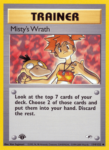 Misty's Wrath (114/132) [Gym Heroes 1st Edition] - Trinity Hobby