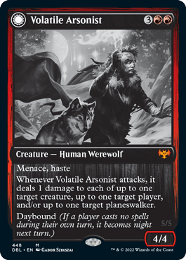 Volatile Arsonist // Dire-Strain Anarchist [Innistrad: Double Feature] - Trinity Hobby