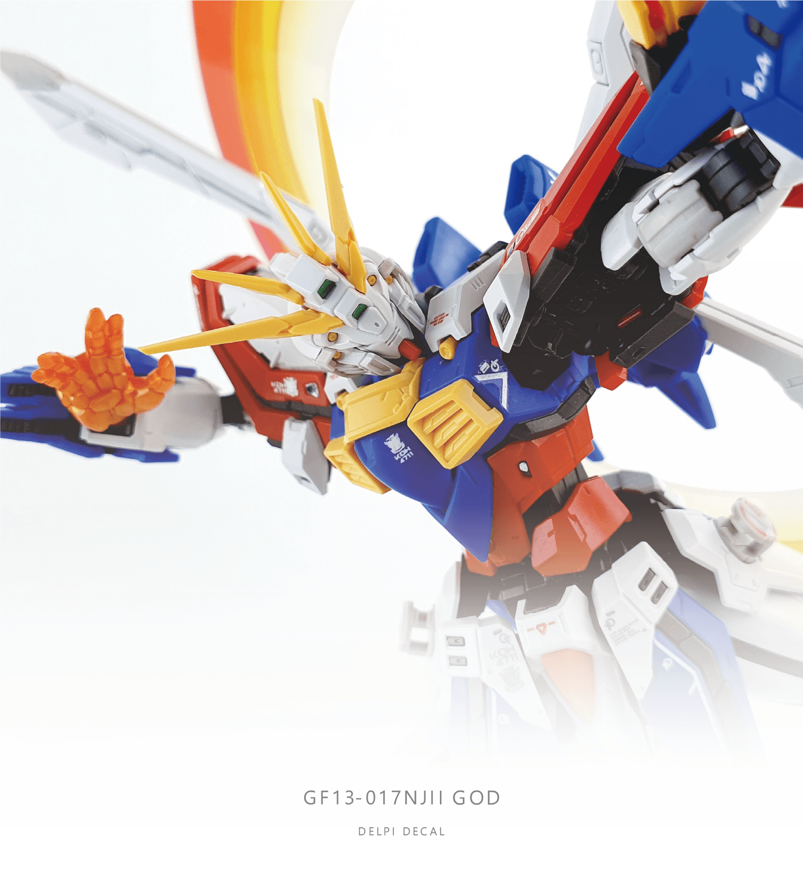 RG GOD GUNDAM WATER DECAL - Trinity Hobby