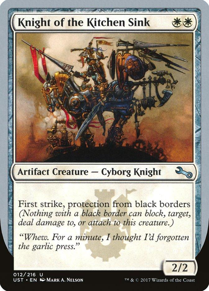 Knight of the Kitchen Sink ("protection from black border") [Unstable] - Trinity Hobby