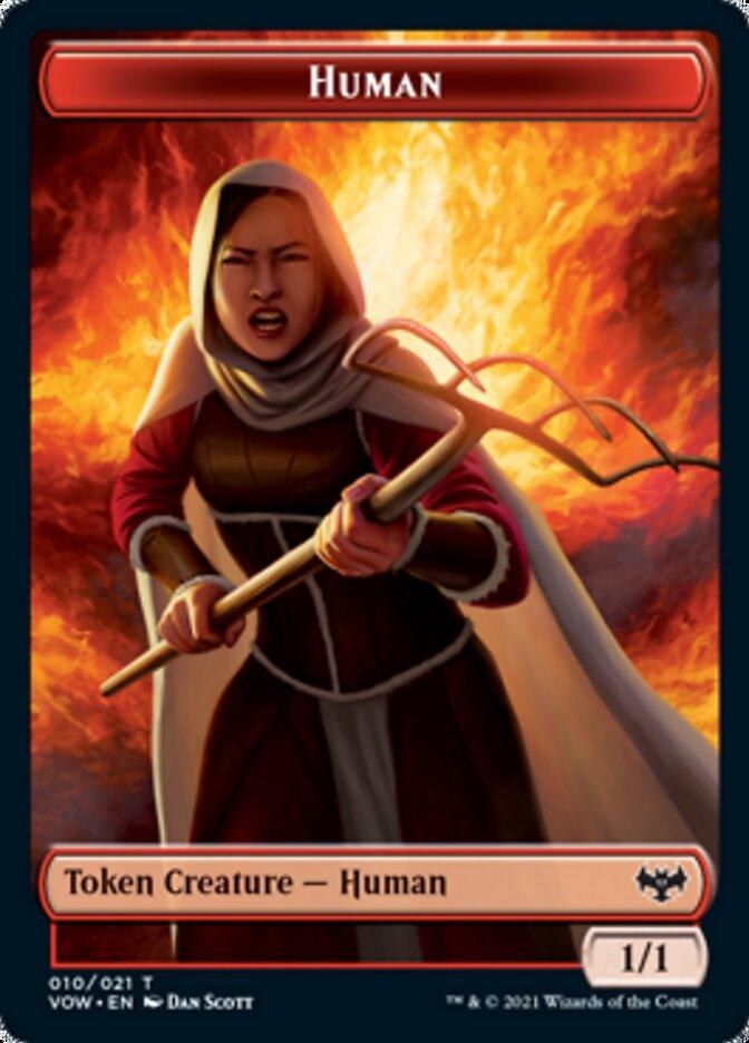 Human (001) // Human (010) Double-Sided Token [Innistrad: Crimson Vow Tokens] - Trinity Hobby