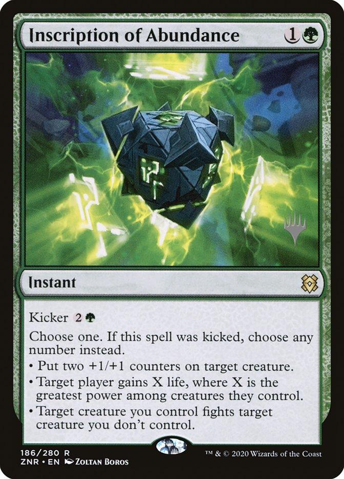 Inscription of Abundance (Promo Pack) [Zendikar Rising Promos] - Trinity Hobby