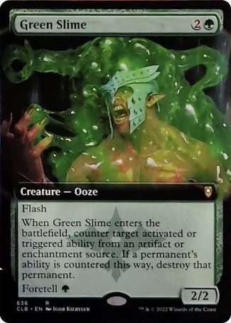 Green Slime (Extended Art) [Commander Legends: Battle for Baldur's Gate] - Trinity Hobby