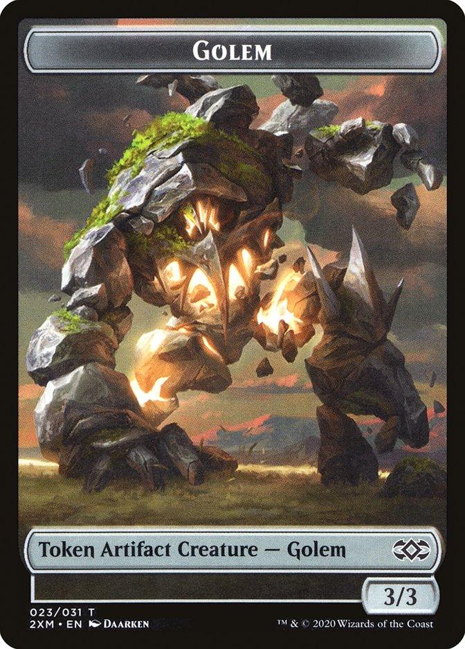 Clue // Golem Double-Sided Token [Double Masters Tokens] - Trinity Hobby