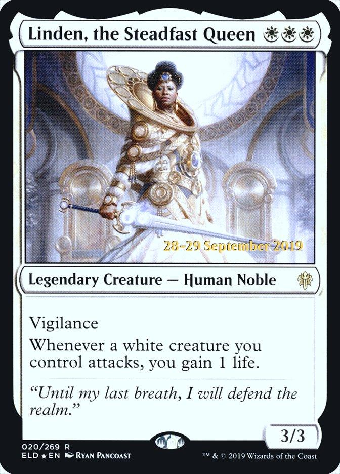 Linden, the Steadfast Queen [Throne of Eldraine Prerelease Promos] - Trinity Hobby