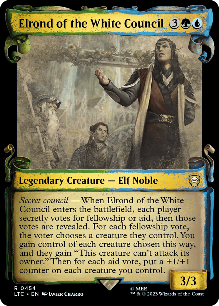Elrond of the White Council [The Lord of the Rings: Tales of Middle-Earth Commander Showcase Scrolls] - Trinity Hobby