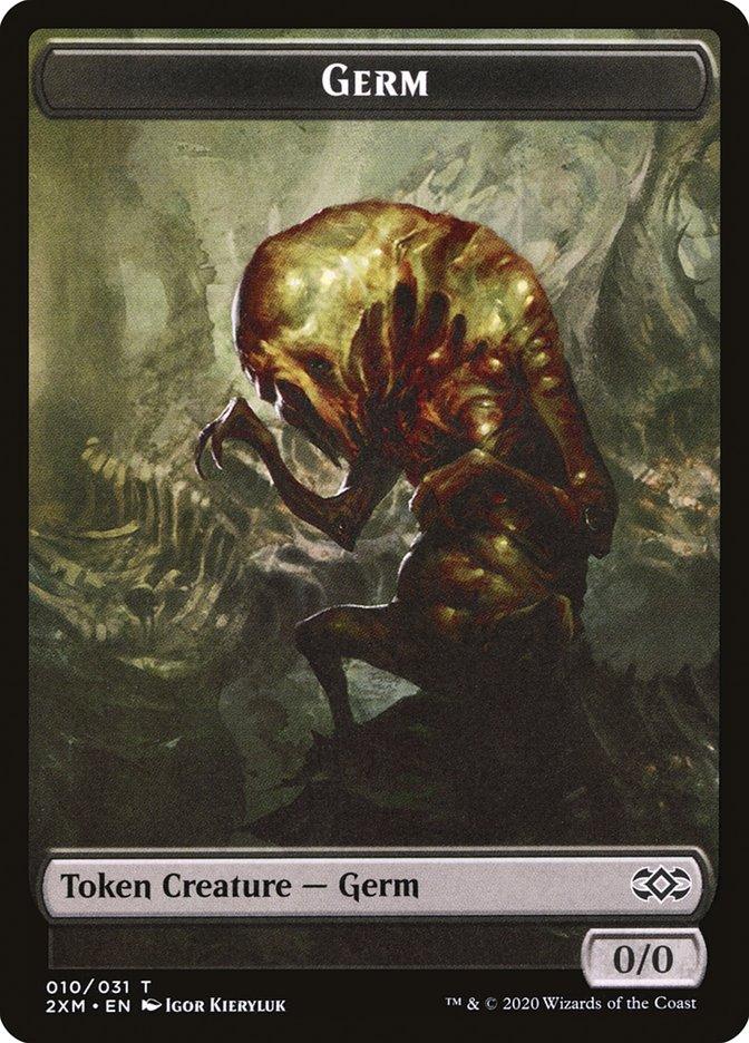 Demon // Germ Double-Sided Token [Double Masters Tokens] - Trinity Hobby
