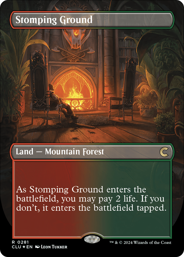 Stomping Ground (Borderless) [Ravnica: Clue Edition] - Trinity Hobby