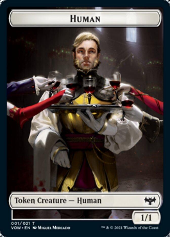 Human (001) // Human (010) Double-Sided Token [Innistrad: Crimson Vow Tokens] - Trinity Hobby