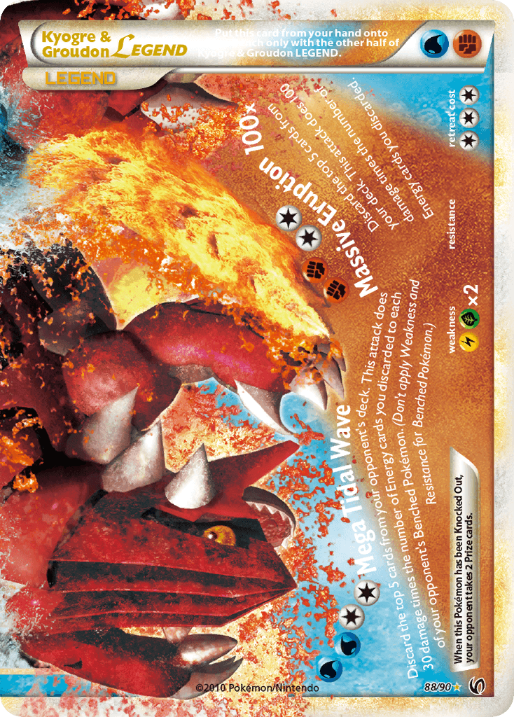 Kyogre & Groudon LEGEND (88/90) [HeartGold & SoulSilver: Undaunted] - Trinity Hobby