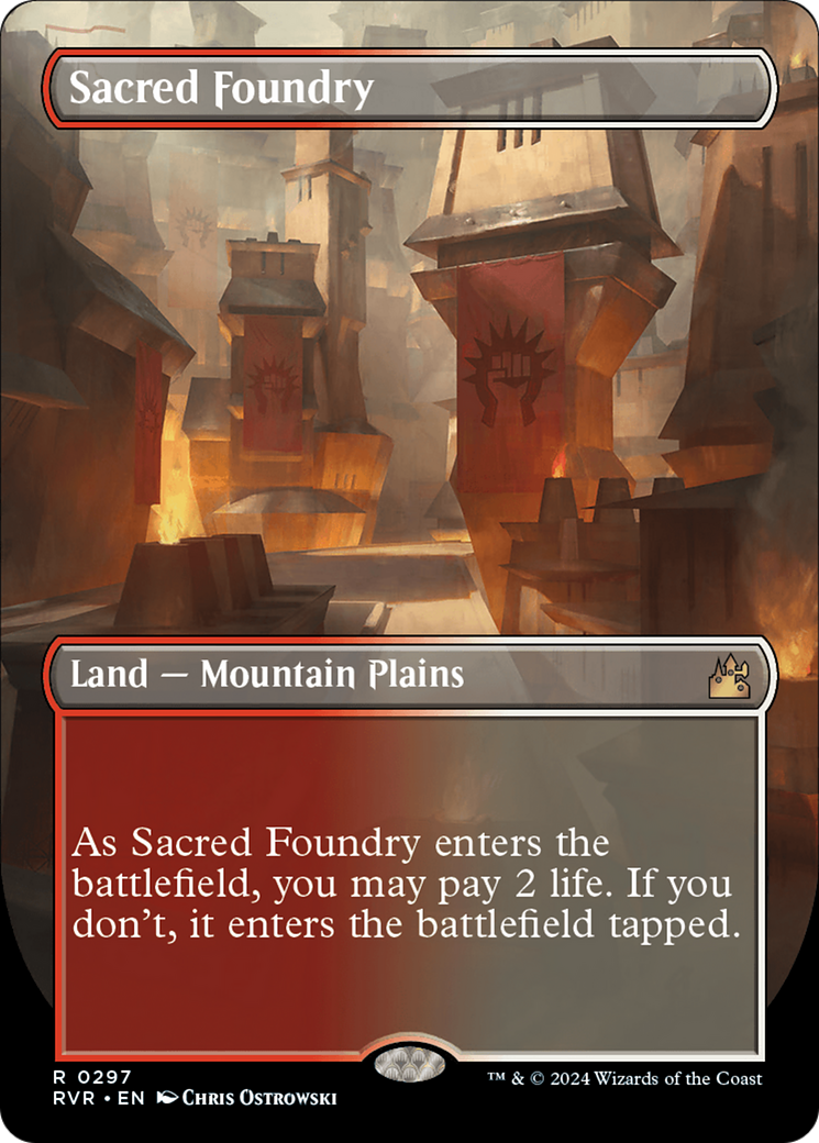 Sacred Foundry (Borderless) [Ravnica Remastered] - Trinity Hobby
