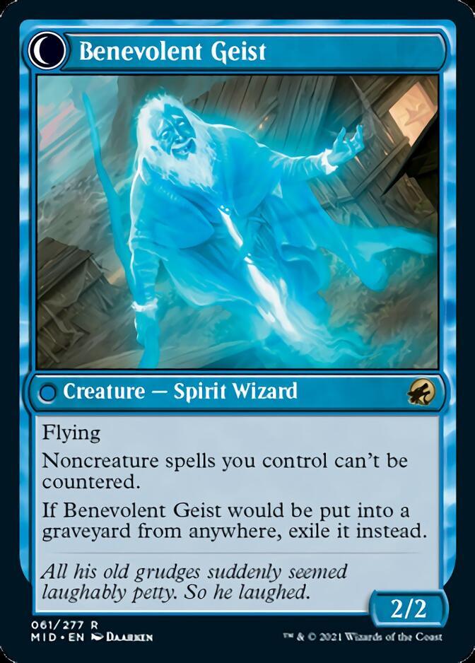 Malevolent Hermit // Benevolent Geist [Innistrad: Midnight Hunt] - Trinity Hobby
