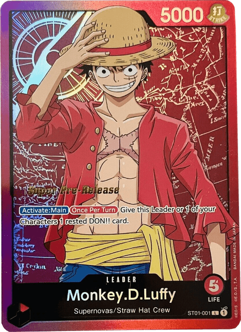 Monkey.D.Luffy (001) [Super Pre-Release Starter Deck: Straw Hat Crew] - Trinity Hobby