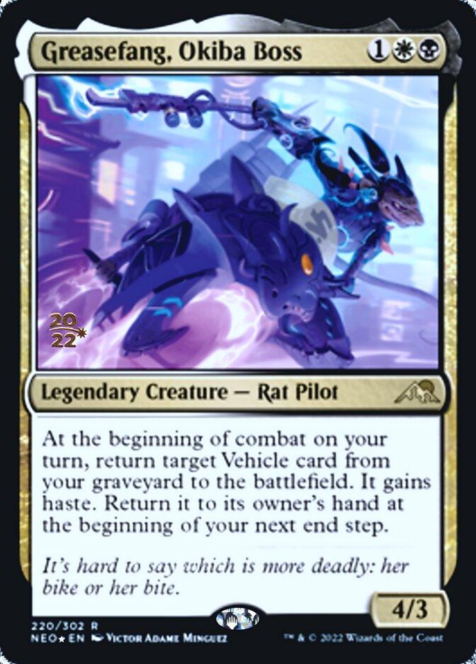 Greasefang, Okiba Boss [Kamigawa: Neon Dynasty Prerelease Promos] - Trinity Hobby
