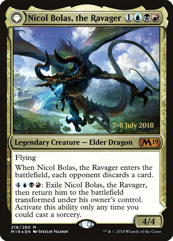 Nicol Bolas, the Ravager // Nicol Bolas, the Arisen [Core Set 2019 Prerelease Promos] - Trinity Hobby