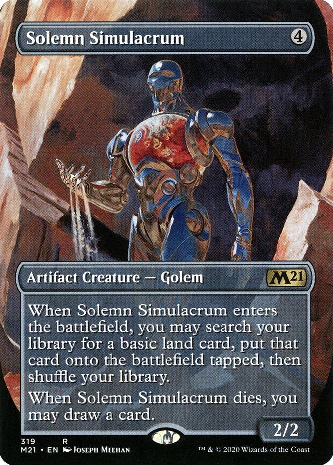 Solemn Simulacrum (Borderless Alternate Art) [Core Set 2021] - Trinity Hobby
