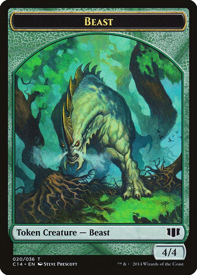 Elf Druid // Beast (020/036) Double-Sided Token [Commander 2014 Tokens] - Trinity Hobby