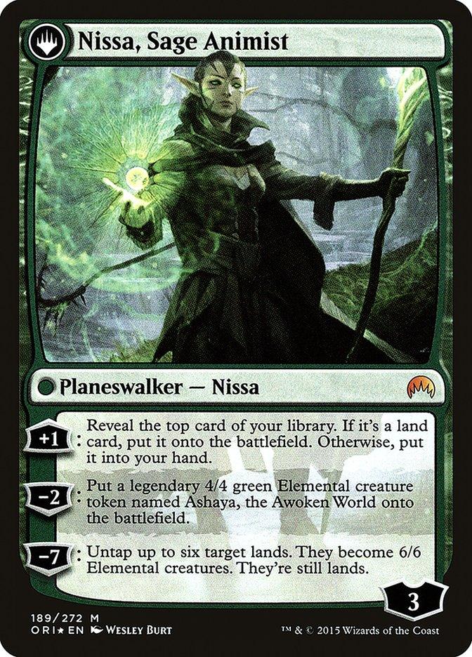 Nissa, Vastwood Seer // Nissa, Sage Animist [Magic Origins Prerelease Promos] - Trinity Hobby