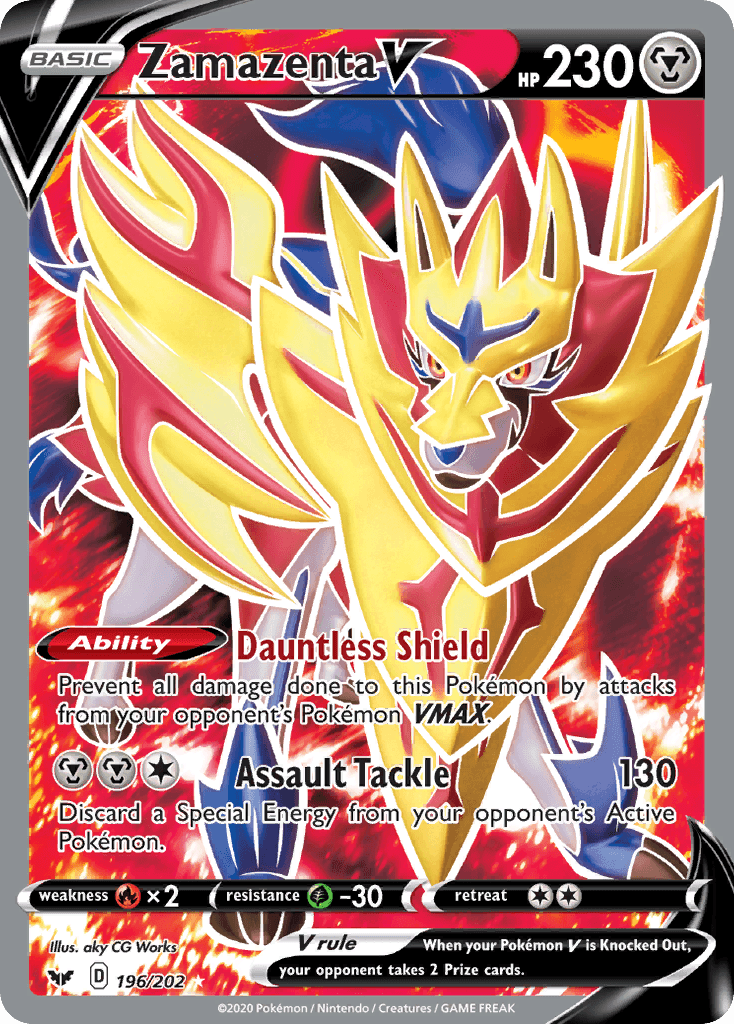 Zamazenta V (196/202) [Sword & Shield: Base Set] - Trinity Hobby