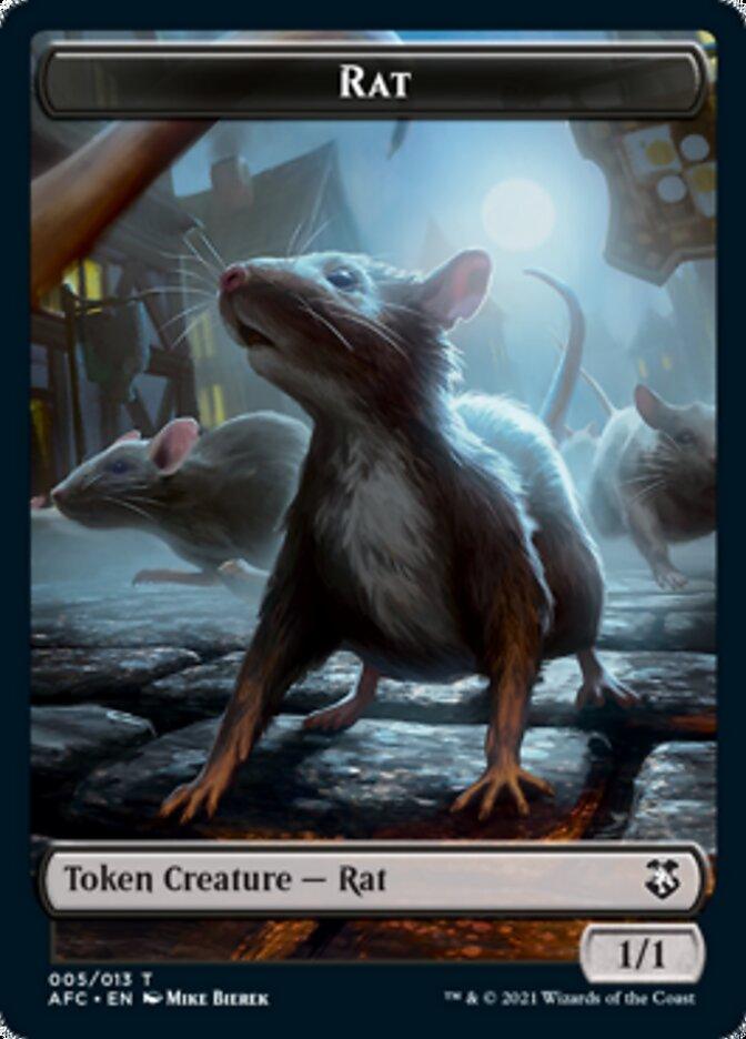 Rat // Zombie Double-Sided Token [Dungeons & Dragons: Adventures in the Forgotten Realms Commander Tokens] - Trinity Hobby
