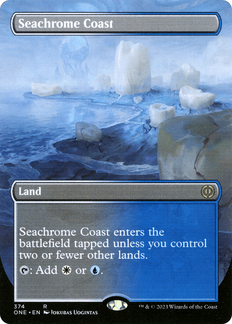 Seachrome Coast (Borderless Alternate Art) [Phyrexia: All Will Be One] - Trinity Hobby