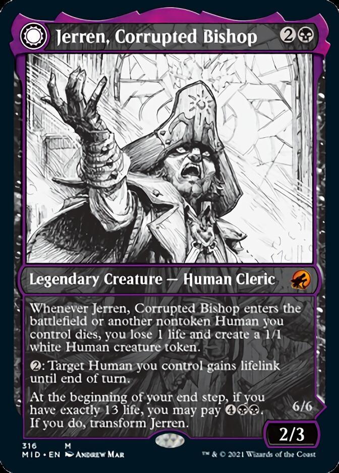 Jerren, Corrupted Bishop // Ormendahl, the Corrupted (Showcase Eternal Night) [Innistrad: Midnight Hunt] - Trinity Hobby