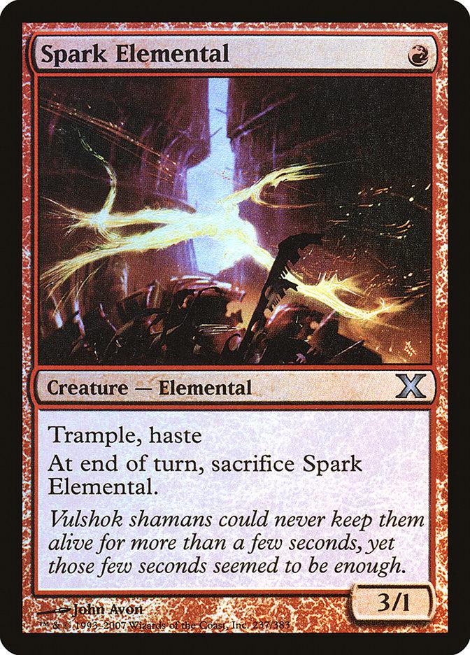 Spark Elemental (Premium Foil) [Tenth Edition] - Trinity Hobby