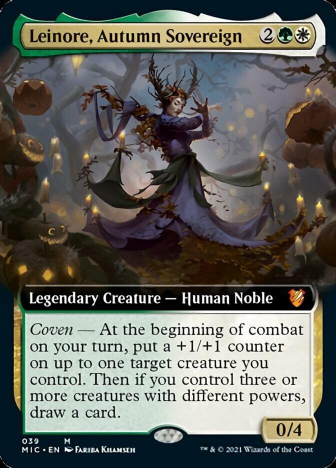 Leinore, Autumn Sovereign (Extended Art) [Innistrad: Midnight Hunt Commander] - Trinity Hobby