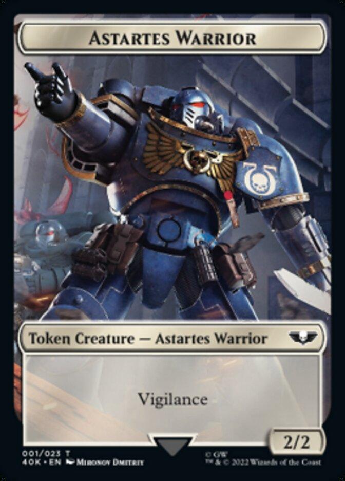 Astartes Warrior (001) // Clue Double-Sided Token [Warhammer 40,000 Tokens] - Trinity Hobby