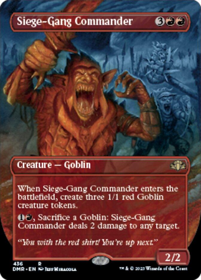 Siege-Gang Commander (Borderless Alternate Art) [Dominaria Remastered] - Trinity Hobby