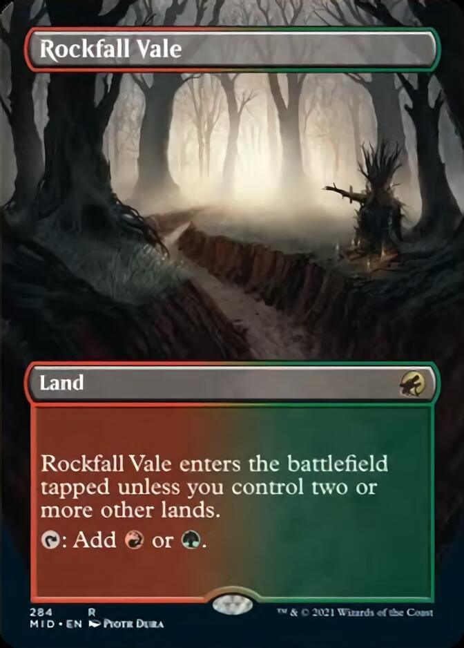 Rockfall Vale (Borderless Alternate Art) [Innistrad: Midnight Hunt] - Trinity Hobby