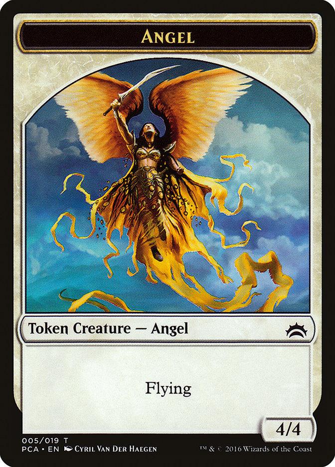 Angel // Saproling Double-Sided Token [Planechase Anthology Tokens] - Trinity Hobby