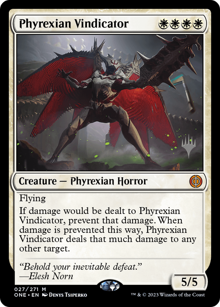 Phyrexian Vindicator (Promo Pack) [Phyrexia: All Will Be One Promos] - Trinity Hobby