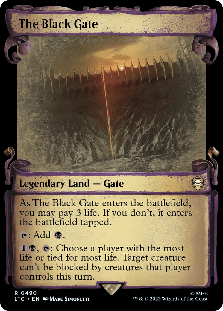 The Black Gate [The Lord of the Rings: Tales of Middle-Earth Commander Showcase Scrolls] - Trinity Hobby