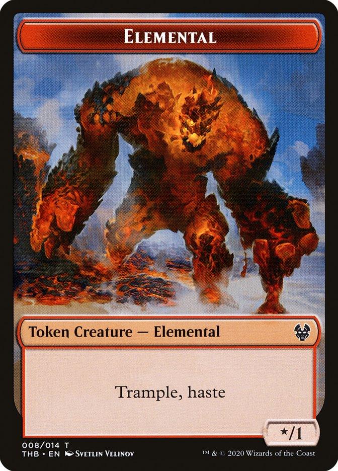 Human Soldier // Elemental Double-Sided Token [Theros Beyond Death Tokens] - Trinity Hobby