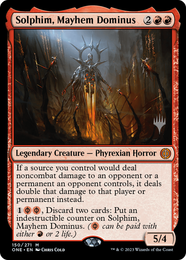 Solphim, Mayhem Dominus (Promo Pack) [Phyrexia: All Will Be One Promos] - Trinity Hobby
