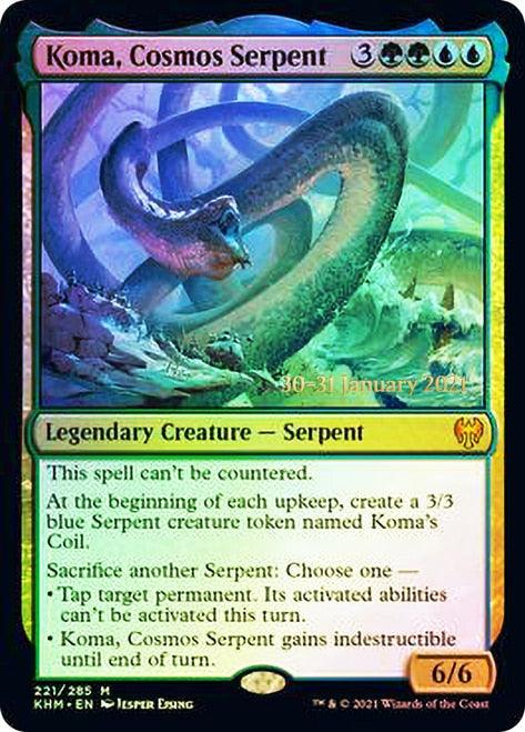 Koma, Cosmos Serpent [Kaldheim Prerelease Promos] - Trinity Hobby